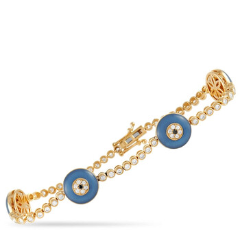 Vòng tay Lb Exclusive 18K Yellow Gold 1.20 Ct Diamond Evil Eye Bracelet chính hãng
