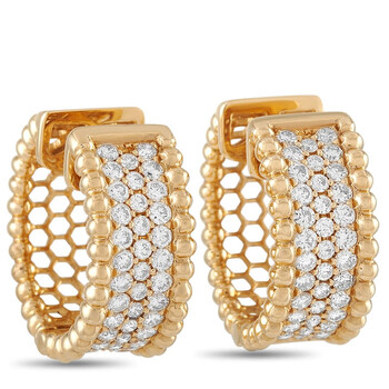 Bông tai Lb Exclusive 18K Yellow Gold 2.00 Ct Diamond Hoop Earrings