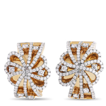 Bông tai Lb Exclusive 18K Yellow Gold 2.27Ct Diamond Earrings