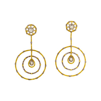 Bông tai Lb Exclusive 18K Yellow Gold Multi-Diamond Drop Earrings Se1-2992Elzz