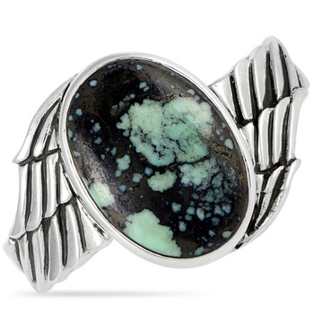 Lb Exclusive King Baby Silver And Spotted Turquoise Wing Top Hat Cuff Bracelet Size 7.5 1 Vòng tay Lb Exclusive King Baby Silver And Spotted Turquoise Wing Top Hat Cuff Bracelet Size 7.5 chính hãng