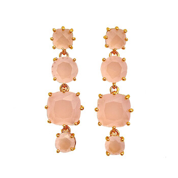Bông tai Les Nereides Ladies La Diamantine Pink Stones Hanging Stud Earrings