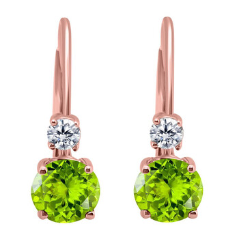 Maulijewels 1.80 Carats Gemstone With Natural Diamond Leverback Earrings For Women Crafted 14K Rose Gold Wedding Jewelry Collection 2 Bông tai Maulijewels 1.80 Carats Gemstone With Natural Diamond Leverback Earrings For Women Crafted 14K Rose Gold Wedding Jewelry Collection