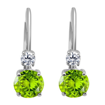 Maulijewels 1.80 Carats Gemstone With Natural Diamond Leverback Earrings For Women Crafted 14K White Gold Wedding Jewelry Collection 2 Bông tai Maulijewels 1.80 Carats Gemstone With Natural Diamond Leverback Earrings For Women Crafted 14K White Gold Wedding Jewelry Collection