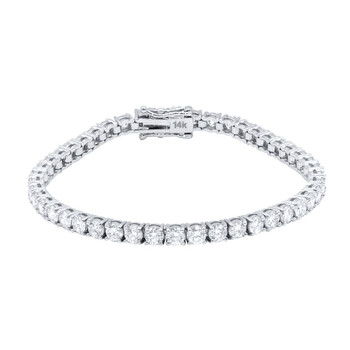 Vòng tay Maulijewels 8.32 Carat Round White Diamond (F-G / Vs1) Prong Set 7" Tennis Bracelet For Women In 14K Solid White Gold chính hãng