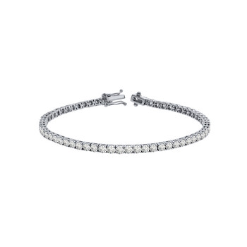 Vòng tay Maulijewels Igl Certified 5.00 Carat Natural Round White Diamond Prong Set Tennis Bracelet For Women/ Girls In 14K Solid White Gold chính hãng