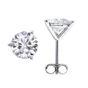 Bông tai Maulijewels 0.20 Carat Natural White Diamond Stud Earrings For Women Made In 14K White Gold (I-J