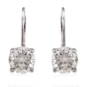 Bông tai Maulijewels 1.50 Carat Natural White Diamonds Dangle Style Earrings In 14K White Gold With Lever Back (J-K