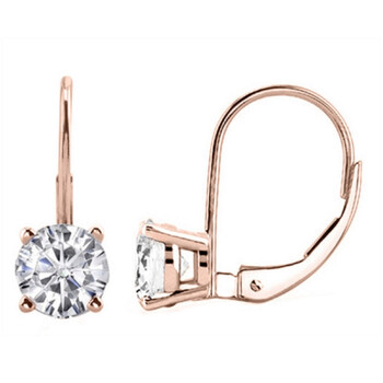Maulijewels 14K Rose Gold Lever Back Earrings Gift For Women With 0.50 Carat (I-J, I1-I2) Natural White Diamonds 1 Bông tai Maulijewels 14K Rose Gold Lever Back Earrings Gift For Women With 0.50 Carat (I-J