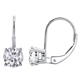 Bông tai Maulijewels 14K White Gold Lever Back Earrings Gift For Women With 0.50 Carat (I-J
