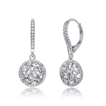 Megan Walford Sterling Silver Cubic Zirconia Leverback Earrings 1 Bông tai Megan Walford Sterling Silver Cubic Zirconia Leverback Earrings