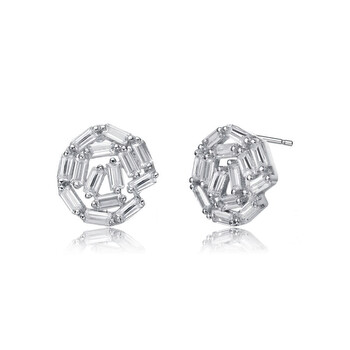 Bông tai Megan Walford Sterling Silver Baguette Cubic Zirconia Bundle Stud Earrings