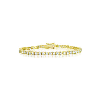 Megan Walford Classic Gold Overlay Sterling Silver Round Clear Cubic Zirconia Tennis Bracelet 1 Vòng tay Megan Walford Classic Gold Overlay Sterling Silver Round Clear Cubic Zirconia Tennis Bracelet chính hãng