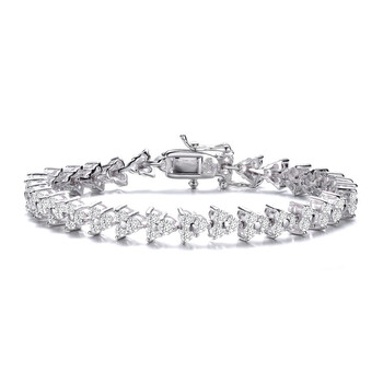 Vòng tay Megan Walford Classic Sterling Silver Round Clear Cubic Zirconia Tennis Bracelet chính hãng