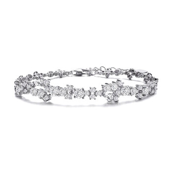 Megan Walford Sterling Silver Round And Pear Cubic Zirconia Accent Bracelet 2 Vòng tay Megan Walford Sterling Silver Round And Pear Cubic Zirconia Accent Bracelet chính hãng