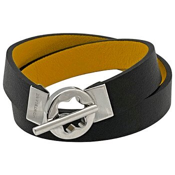 Vòng tay Montblanc Stainless Steel Snowcap Closing Double-Faced Leather Bracelet