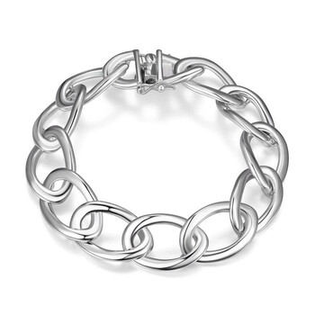 Vòng tay Morgan & Paige Rhodium Plated Bronze Large Oval Link Bracelet