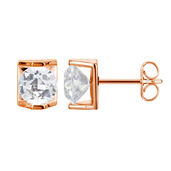 Bông tai Morgan & Paige Rose Gold Plated Sterling Silver Floating Cz Stud Earrings