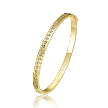 Vòng tay Rachel Glauber 14K Gold Plated Cubic Zirconia Bangle Bracelet chính hãng