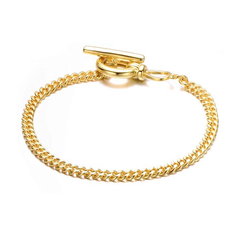 Vòng tay Rachel Glauber 14K Gold Plated Cubic Zirconia Chain Bracelet chính hãng