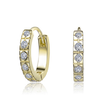 Rachel Glauber 14K Gold Plated Cubic Zirconia Hoop Earrings 2 Bông tai Rachel Glauber 14K Gold Plated Cubic Zirconia Hoop Earrings