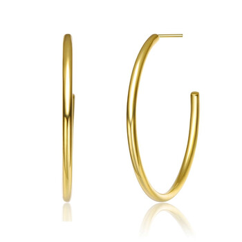 Rachel Glauber 14K Gold Plated Large Open Hoop Earrings 2 Bông tai Rachel Glauber 14K Gold Plated Large Open Hoop Earrings