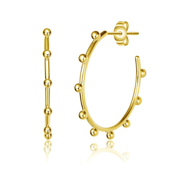 Bông tai Rachel Glauber 14K Gold Plated Open Hoop Earrings