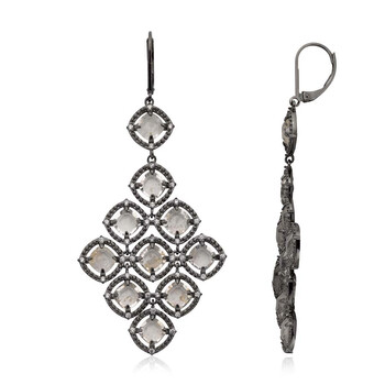 Bông tai Riccova Sandstone Black Rhodium Plated Clear Earrings Er5771B-Cr-Brp