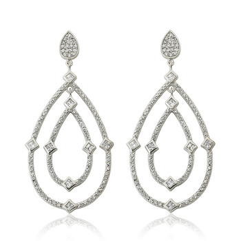 Bông tai Riccova Retro Satin Two Large Open Teardrops Dangle Earring