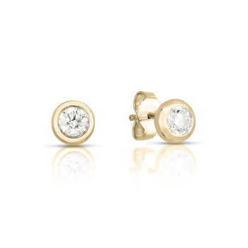 Vòng tay Roberto Coin Bezel Set Diamond Stud Earrings In 18K Yellow Gold 0.49 Ct chính hãng