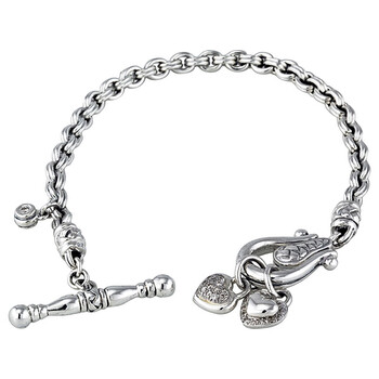 Vòng tay Scott Kay Sterling Silver Toggle Heart 0.4Ct Diamond Bracelet B1055Spad75 chính hãng