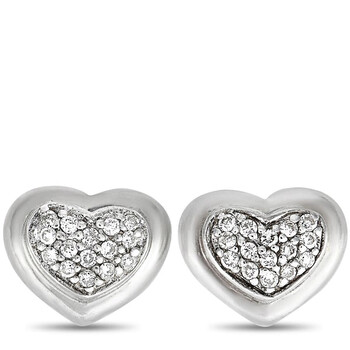 Bông tai Scott Kay Sterling Silver Center 0.15Ct Diamond Heart Stud Earrings E1058Spadm