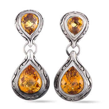 Bông tai Scott Kay Sterling Silver Drop Citrine Earrings E1643Spacm