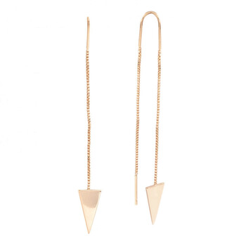 Bông tai Sole Du Soleil Lupine Collection Women'S 18K Rg Plated Triangle Threader Fashion Earrings