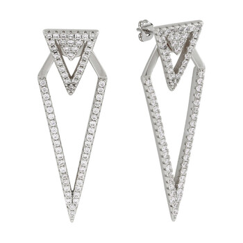 Bông tai Sole Du Soleil Lupine Collection Women'S 18K Wg Plated Geometric Ear Jacket Fashion Earrings