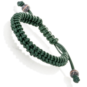 Vòng tay Stephen Webster No Regrets Unisex Green Leather And Gold Tone Silver Bracelet chính hãng