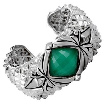 Vòng tay Stephen Webster Superstud Baroque Silver Chrysoprase Crystal Haze Bangle Bracelet chính hãng