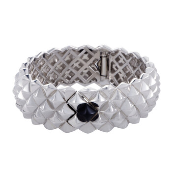 Vòng tay Stephen Webster Superstud Silver And Onyx Hinged Cuff Bracelet chính hãng