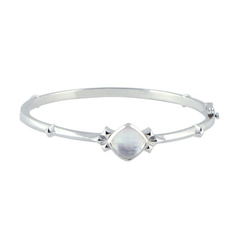 Vòng tay Stephen Webster Superstud Silver Mother Of Pearl And Quartz Bangle Bracelet chính hãng
