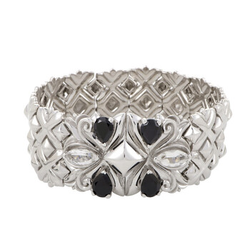 Vòng tay Stephen Webster Superstud Womens Silver Black Spinel And Quartz Bracelet chính hãng