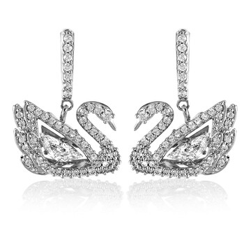 Bông tai Swarovski Dancing Swan Pierced Earrings