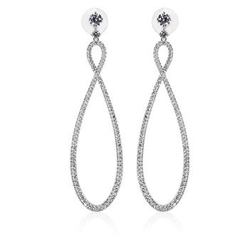 Bông tai Swarovski Infinity Hoop Pierced Earrings