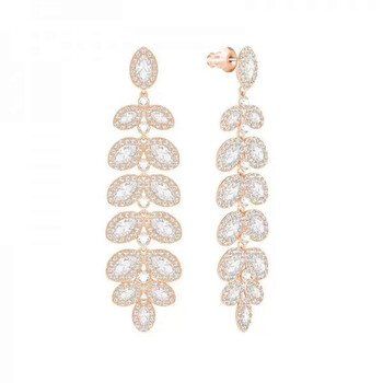 Bông tai Swarovski Ladies Baron Rose Gold Plated Pierced Clear Crystal Earrings