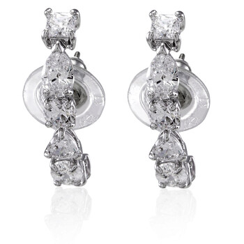 Bông tai Swarovski Ladies Crystal Tennis Deluxe Mixed Pierced Earrings White Rhodium