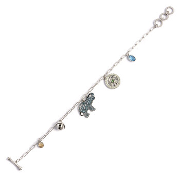 Vòng tay Swarovski Rhodium-Plated Crystal Symbolic Elephant Bracelet chính hãng