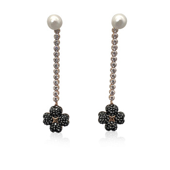 Bông tai Swarovski Rose-Gold Tone Plated Latisha Pierced Earrings