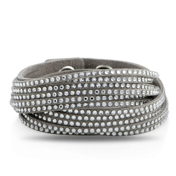 Vòng tay Swarovski Slake Grey 2 In 1 Suede Wrap Bracelet 5181989 M Medium chính hãng
