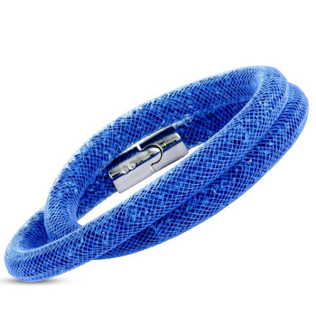 Vòng tay Swarovski Stardust Blue Crystals Double Bracelet 5184789-M- Medium chính hãng