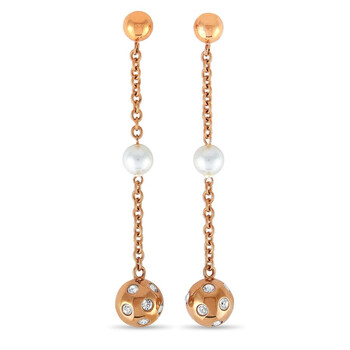Bông tai Swatch Spheric Move Stainless Steel And Crystal Push Back Earrings