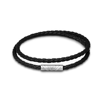 Vòng tay Vincero The Delta Double - Black/Silver chính hãng